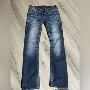 Big Star Blue Boot Cut Jeans with Natural Fading